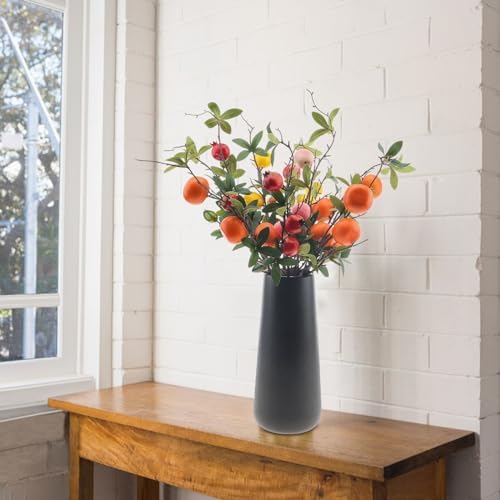 Woration 4PCS Artificial Orange Branches with Fruit
