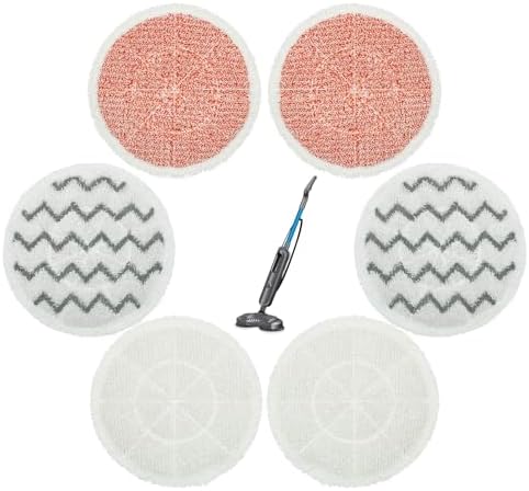 6 Pack Rotating Mop Pads for Bissell 3897A SmartSteam Scrubbing Mop
