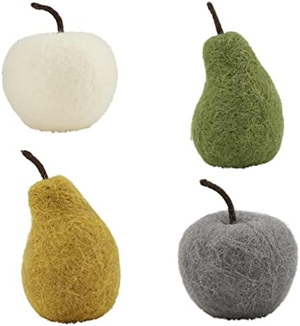 Mud Pie Gray Felt Apple Decor