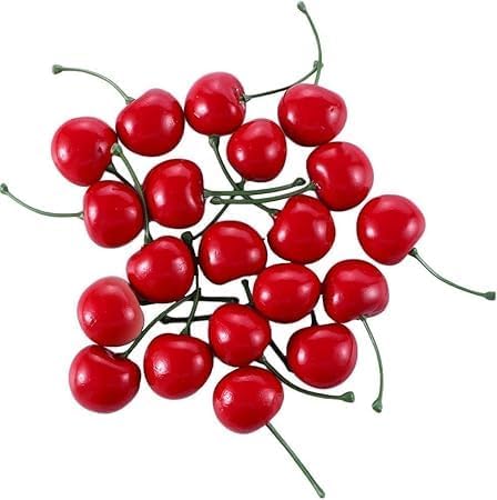 20Pcs Red Artificial Cherries Decor 1