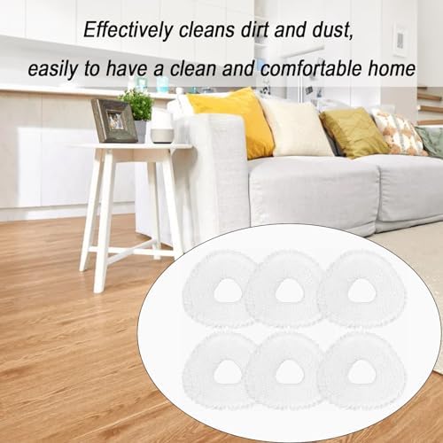 6 Pcs Replacement Mop Pads for Narwal Freo X Ultra Robot Vacuum