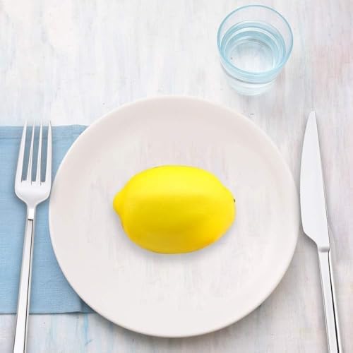 BigOtters Artificial Lemons 12PCS Realistic Decor Faux Fruit
