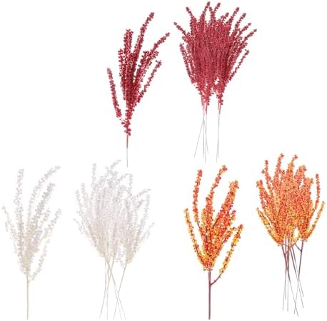 10 PCS Artificial Red Berry Stems for Holiday Decor