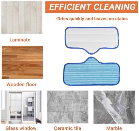 Microfiber Mop Pads for Dupray Neat Steam Cleaner Reusable and Machine Washable
