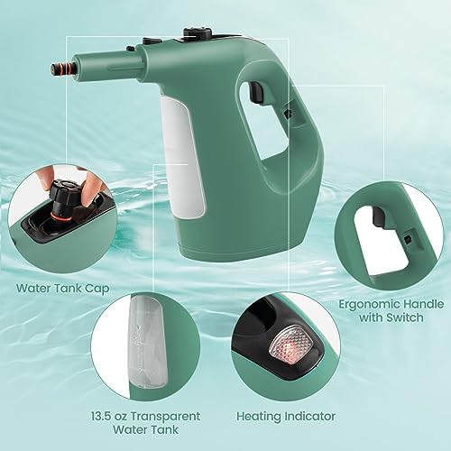 Goplus Multipurpose Handheld Steam Cleaner with 17 Accessories
