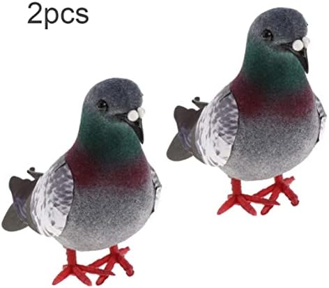Artificial Foam Bird Lifelike Feathered Doves Ornament 2PCS