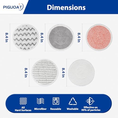 PIGUOAT 10 Pack 3897A Replacement Mop Pads