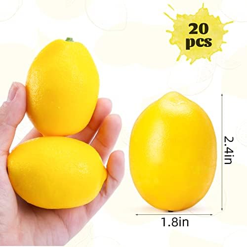 BigOtters 20PCS Fake Lemons for Decor and Parties