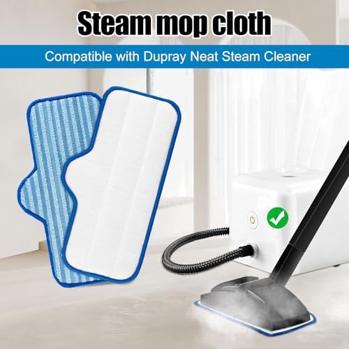 Steam Mop Pads for Dupray Neat 6 Pack Reusable Microfiber