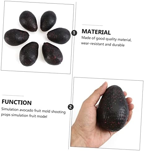 PRETYZOOM 6Pcs Artificial Avocados Faux Fruit Decoration
