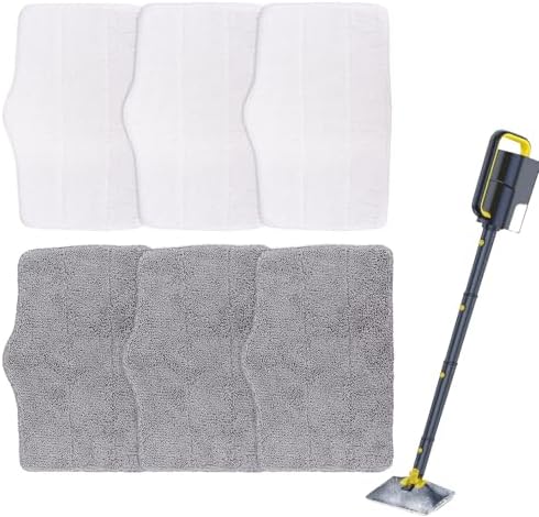 6 Pack Microfiber Steam Mop Pads for ScrubWiz Series