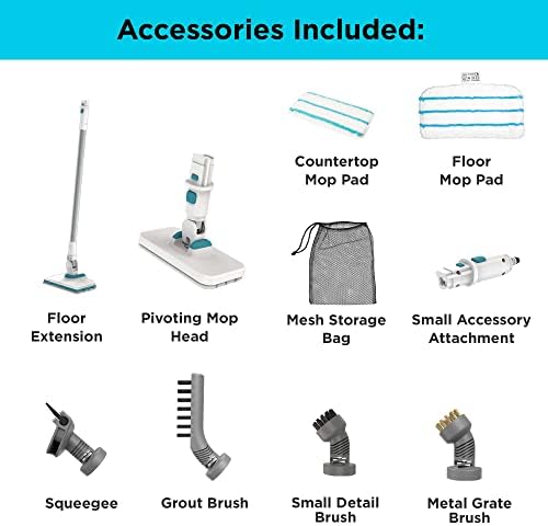 BLACKDECKER Steam Mop with 6 Attachments and Corded Handle