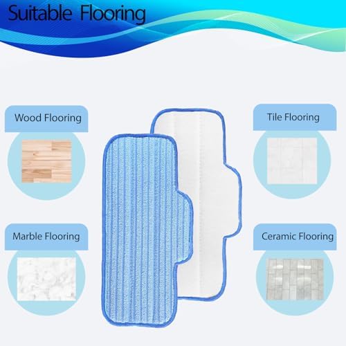 10 Pack Replacement Steam Mop Pads for Dupray Neat Steam Cleaner