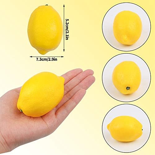 CCINEE 30PCS Artificial Yellow Lemon Decor