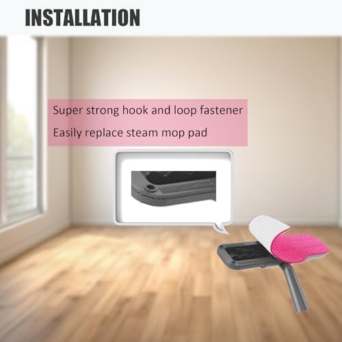 Fanjashn Microfiber Steam Mop Pads 8 Pack Pink