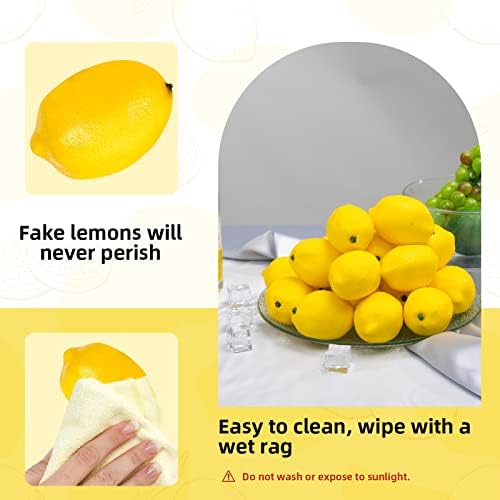 BigOtters 20PCS Fake Lemons for Decor and Parties
