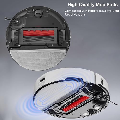 6 Pack Mop Pads for Roborock S8 Pro Ultra Robot Vacuum