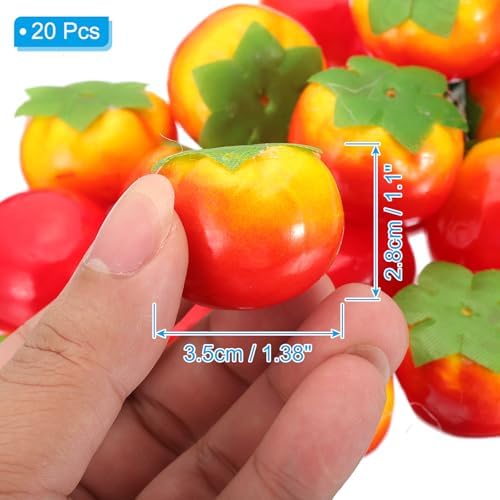 PATIKIL 20 Pcs Artificial Mini Tomato for Decoration