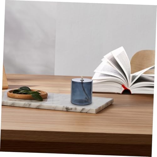 Elegant Deep Gray Glass Kerosene Lamp Holder
