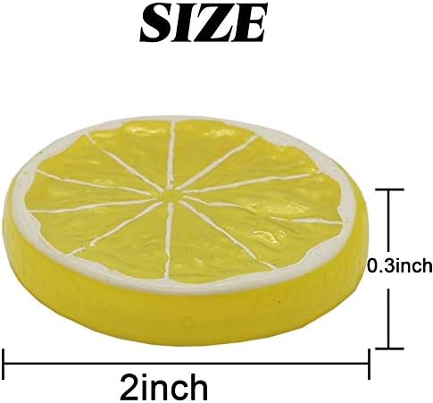 RONYOUNG 40PCS Artificial Lemon Slices Yellow Decorative