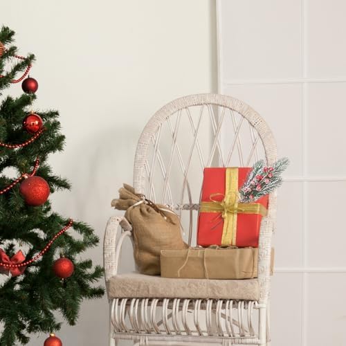Artificial Pine Branches with Red Berries 35cm Christmas Decor