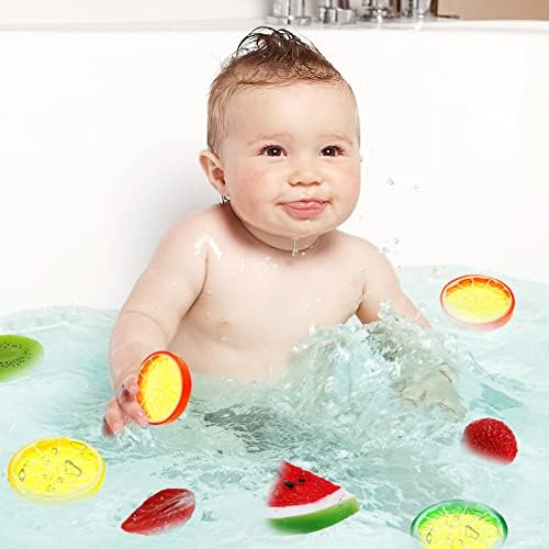Juexica 48 Pcs Fake Fruit Slices Ice Cubes Set