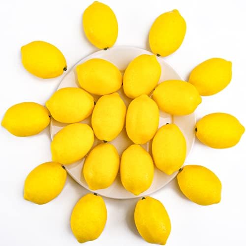 BigOtters 20PCS Fake Lemons for Decor and Parties