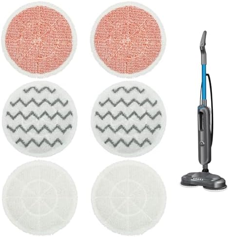 6 Pack Rotating Mop Pads for Bissell 3897A SmartSteam Scrubbing Mop