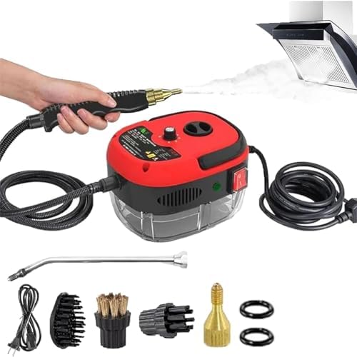 2500W High-Temp Portable Steam Cleaner Red