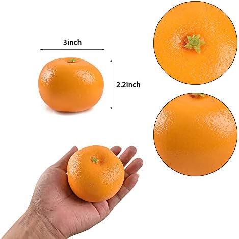 6 Piece Artificial Orange Set Realistic for Home and Parties
