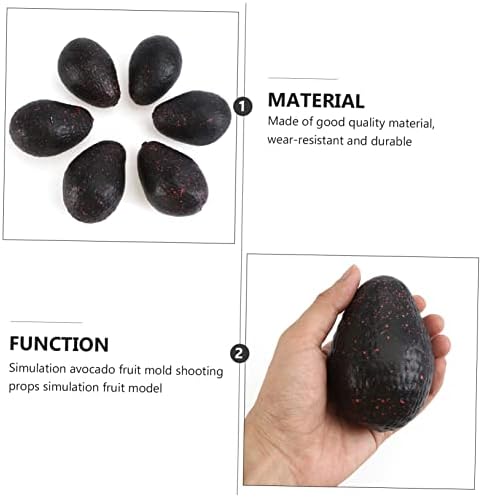 Zerodeko 6 Pcs Artificial Avocado Fruit Model