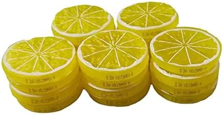 20pcs Fake Yellow Lemon Slices Decor Prop