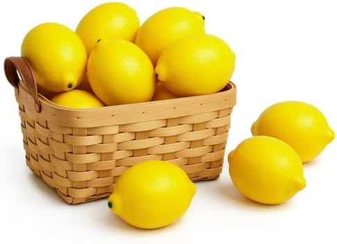 BigOtters Artificial Lemons 12PCS Realistic Decor Faux Fruit