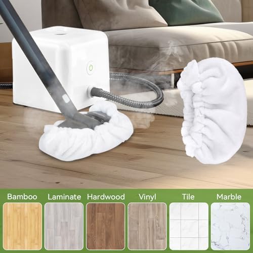 Large Microfiber Bonnet Steam Mop Pads for Dupray Steam Cleaners 6 Pack