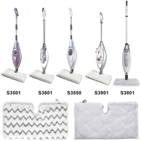 4 Pack Replacement Microfiber Cloth Heads for Shark Steam Mop S3500 Series