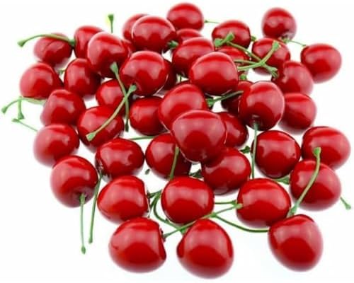 20Pcs Artificial Cherries Decor Faux Fruit Ornament