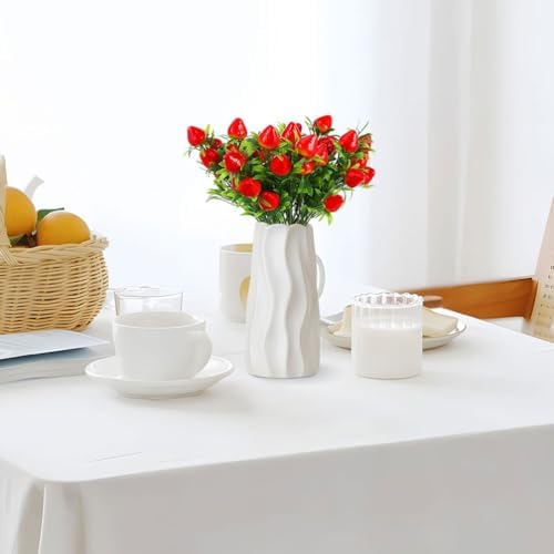 HANABASS Artificial Strawberry Bouquet 6 Picks