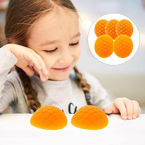 5pcs Lifelike Fake Mango Slice Models for Home Photography Props and Education