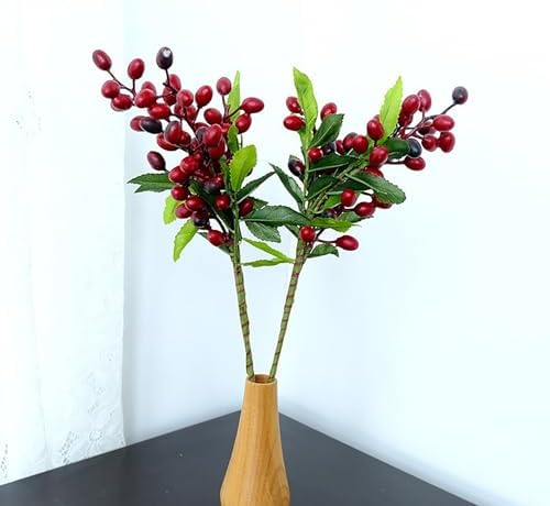 BEIJIALY 4 Pack Artificial Berry for Christmas Decor