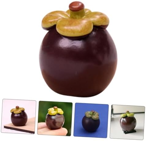 Garneck 8pcs Miniature Fake Mangosteens Artificial Fruit Decor Props