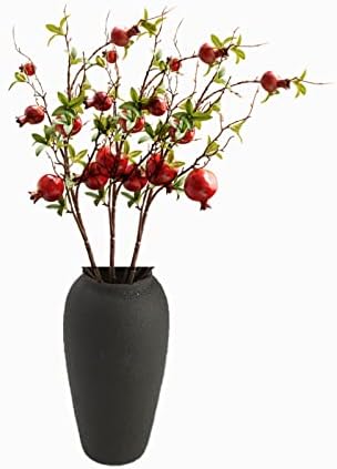 Belupai 3PCS Artificial Pomegranate Flower Stem Red