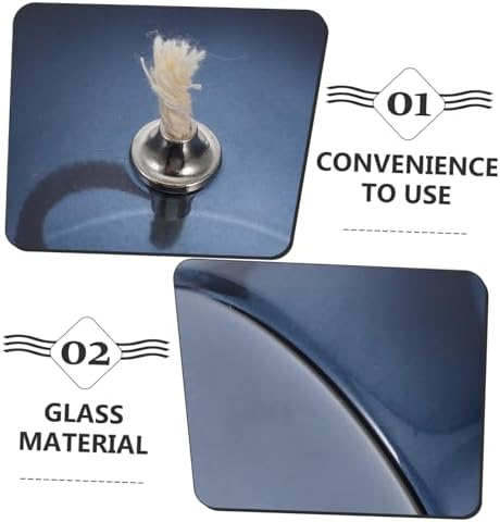VOSAREA Elegant Glass Oil Lamp for Indoor Use