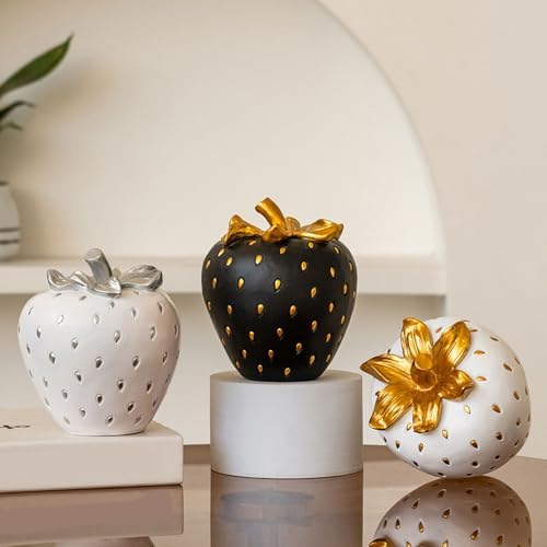 Realistic Artificial Strawberry Decor Resin Sculpture