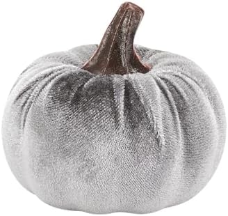 8pcs Artificial Velvet Pumpkin Halloween Decor Set