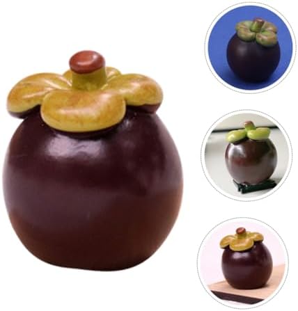Garneck 8pcs Miniature Fake Mangosteens Artificial Fruit Decor Props