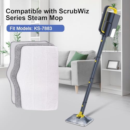 6 Pack Microfiber Steam Mop Pads for ScrubWiz Series