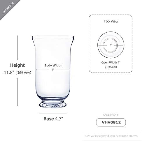 WGV Unique Bouquet Vase Clear Hurricane Glass Candle Holder