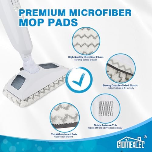 HOMEXCEL Steam Mop Replacement Pads 8 Pack