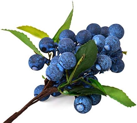 Distinctive Style Artificial Blueberries 4 Piece Lifelike Decor