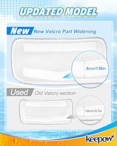 KEEPOW Steam Mop Pads for GF-6610B 3 Pack Reusable Microfiber